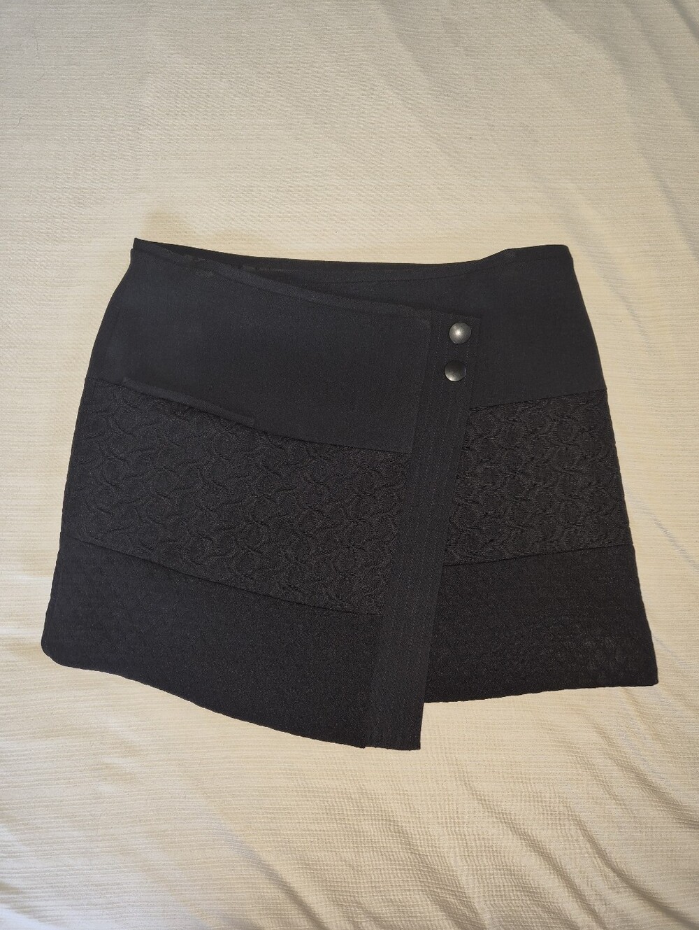 Chic Black Cabi Wrap-Style Skirt – Size Small